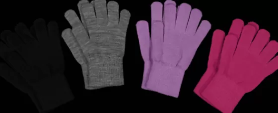 Everest Outdoor Handskar & Vantar | Handskar & Vantar<K 4p Magic Glove BLK/GRY/PINK/PURPL