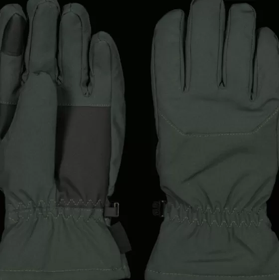 Everest Outdoor Handskar & Vantar<U Softshell Glove DARK GREEN