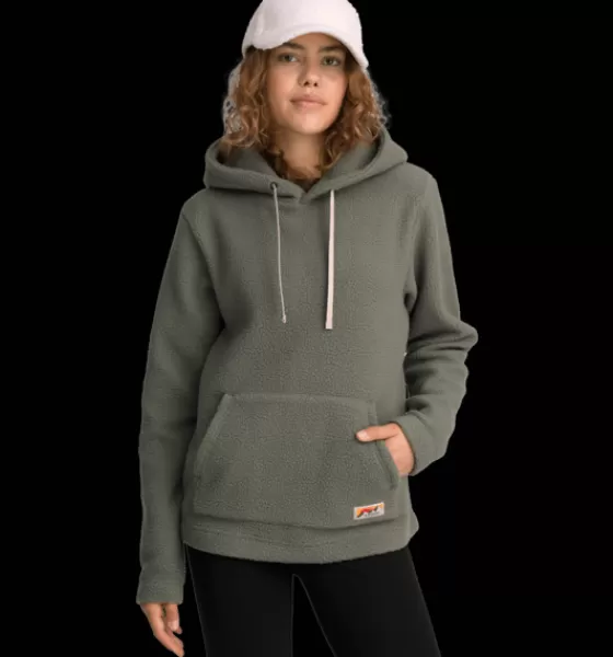 Everest Outdoor Tröjor & T-Shirts | Tröjor<W Pile Hoodie KHAKI GREY