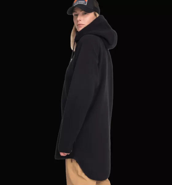 Everest Outdoor Tröjor & T-Shirts | Tröjor<W Pile Long Hood BLACK